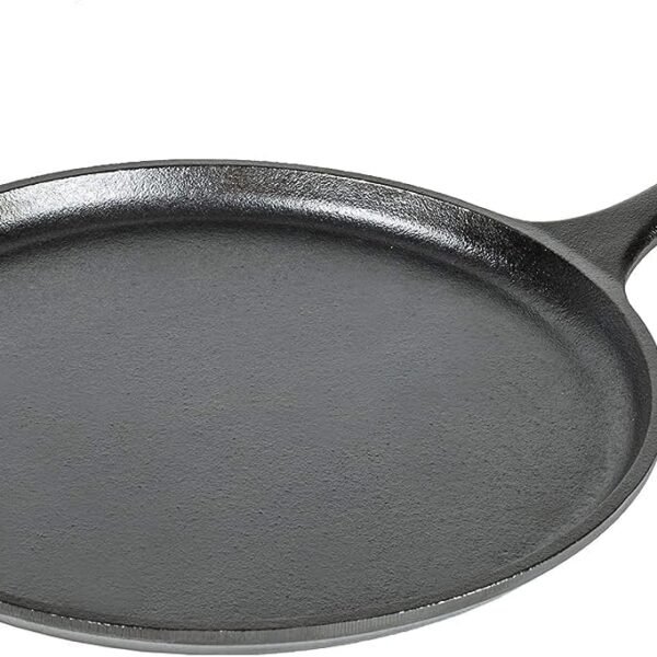 Cast Iron Round Griddle, Pre-Seasoned, 10.5-inch