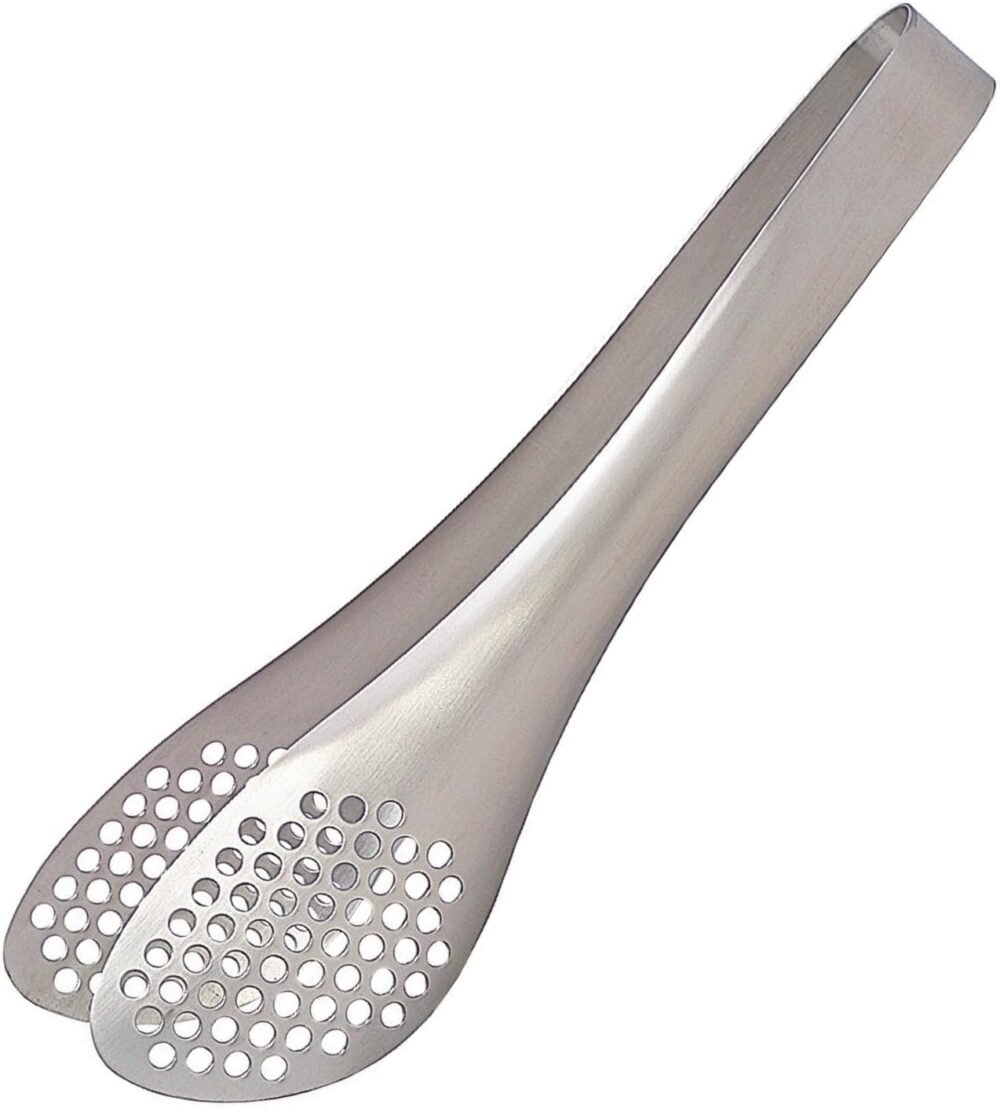 Sori Yanagi Sori Yanagi Asymmetrical Design Fits Any Bowl or Pan Angle, High Performance Tongs, Stainless Steel Tongs, Perforated, Perforated, Can Be Used While Draining, Seamless One-Piece Molding