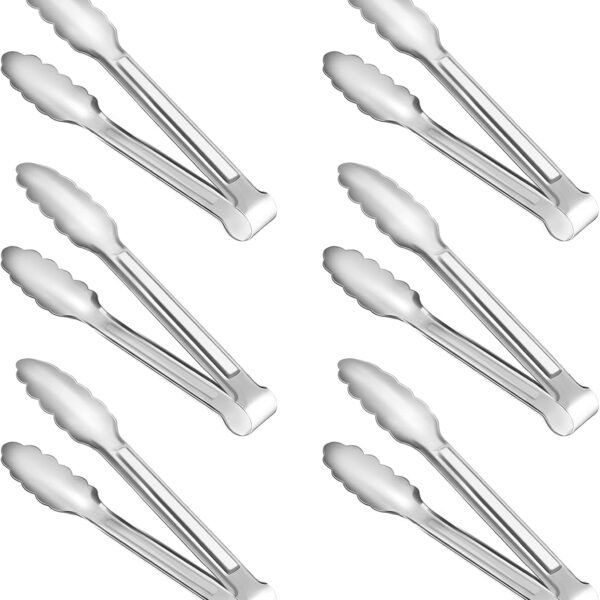 6 Pack Serving Tongs Kitchen Tongs, Buffet Tongs, Stainless Steel Food Tong Serving Tong, small tongs